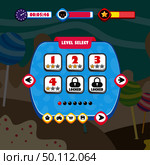game ui menu application mobile app vector art. game ui menu application mobile app. Стоковая иллюстрация, агентство Ingram Publishing / Фотобанк Лори