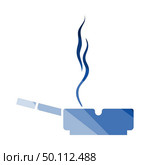 Cigarette In An Ashtray Icon. Flat Color Ladder Design. Vector Illustration. Стоковая иллюстрация, агентство Ingram Publishing / Фотобанк Лори