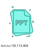 PPT file type icon design vector. Стоковая иллюстрация, агентство Ingram Publishing / Фотобанк Лори