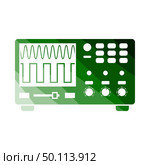Oscilloscope Icon. Flat Color Ladder Design. Vector Illustration. Стоковая иллюстрация, агентство Ingram Publishing / Фотобанк Лори