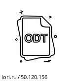ODT file type icon design vector. Стоковая иллюстрация, агентство Ingram Publishing / Фотобанк Лори