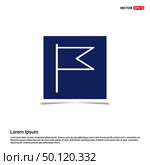 Flag mark icon - Blue photo Frame. Стоковая иллюстрация, агентство Ingram Publishing / Фотобанк Лори