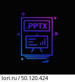 file files pptx icon vector design. Стоковая иллюстрация, агентство Ingram Publishing / Фотобанк Лори