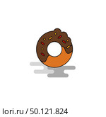 Flat Doughnut Icon. Vector. Стоковая иллюстрация, агентство Ingram Publishing / Фотобанк Лори