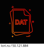 DAT file type icon design vector. Стоковая иллюстрация, агентство Ingram Publishing / Фотобанк Лори