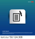 delete icon - Blue Sticker button. Стоковая иллюстрация, агентство Ingram Publishing / Фотобанк Лори