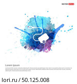Contour medical mechanical tonometer icon - Watercolor Background. Стоковая иллюстрация, агентство Ingram Publishing / Фотобанк Лори