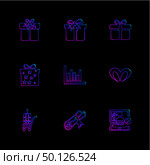 giftboxes , gifts , christmas , birthdays , dollar,  shopping, compass , checkboxes , search , chart , time , map , icon, vector, design,  flat,  collection, style, creative,  icons. Стоковая иллюстрация, агентство Ingram Publishing / Фотобанк Лори