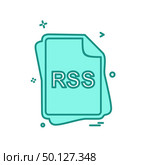 RSS file type icon design vector. Стоковая иллюстрация, агентство Ingram Publishing / Фотобанк Лори
