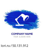 Reading lamp icon - Blue watercolor background. Стоковая иллюстрация, агентство Ingram Publishing / Фотобанк Лори