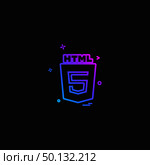 HTML 5 icon design vector. Стоковая иллюстрация, агентство Ingram Publishing / Фотобанк Лори