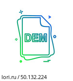 DEM file type icon design vector. Стоковая иллюстрация, агентство Ingram Publishing / Фотобанк Лори