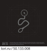 Contour medical mechanical tonometer icon. Стоковая иллюстрация, агентство Ingram Publishing / Фотобанк Лори
