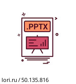 file files pptx icon vector design. Стоковая иллюстрация, агентство Ingram Publishing / Фотобанк Лори