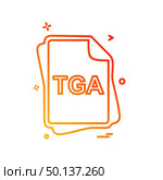 TGA file type icon design vector. Стоковая иллюстрация, агентство Ingram Publishing / Фотобанк Лори
