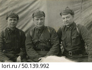 Красноармейцы в будёновках, 1930-е гг. Стоковое фото, фотограф Retro / Фотобанк Лори