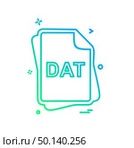 DAT file type icon design vector. Стоковая иллюстрация, агентство Ingram Publishing / Фотобанк Лори