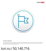 Flag mark icon - white circle button. Стоковая иллюстрация, агентство Ingram Publishing / Фотобанк Лори