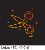 Scissor icon design vector. Стоковая иллюстрация, агентство Ingram Publishing / Фотобанк Лори