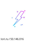 Thunder icon design vector. Стоковая иллюстрация, агентство Ingram Publishing / Фотобанк Лори