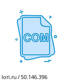 COM file type icon design vector. Стоковая иллюстрация, агентство Ingram Publishing / Фотобанк Лори
