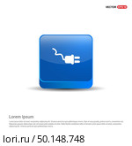 Plug-in Icon - 3d Blue Button. Стоковая иллюстрация, агентство Ingram Publishing / Фотобанк Лори