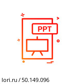 ppt file format icon vector design. Стоковая иллюстрация, агентство Ingram Publishing / Фотобанк Лори