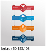 Steps infographics design with unique design vector. Стоковая иллюстрация, агентство Ingram Publishing / Фотобанк Лори