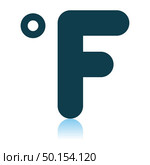 Fahrenheit Degree Icon. Shadow Reflection Design. Vector Illustration. Стоковая иллюстрация, агентство Ingram Publishing / Фотобанк Лори