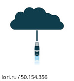 Network Cloud Icon. Shadow Reflection Design. Vector Illustration. Стоковая иллюстрация, агентство Ingram Publishing / Фотобанк Лори