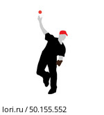 Highly detailed baseball athlete silhouette. Fully editable EPS 10 vector illustration. Стоковая иллюстрация, агентство Ingram Publishing / Фотобанк Лори