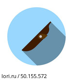 Knife Scabbard Icon. Flat Circle Stencil Design With Long Shadow. Vector Illustration. Стоковая иллюстрация, агентство Ingram Publishing / Фотобанк Лори