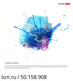 Map pin icon - Watercolor Background. Стоковая иллюстрация, агентство Ingram Publishing / Фотобанк Лори