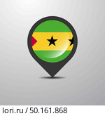 Sao Tome and Principe Map Pin. Стоковая иллюстрация, агентство Ingram Publishing / Фотобанк Лори