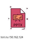 pptx file file extension file format icon vector design. Стоковая иллюстрация, агентство Ingram Publishing / Фотобанк Лори