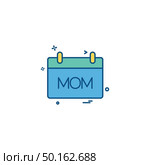 Mother’s day calender icon design vector. Стоковая иллюстрация, агентство Ingram Publishing / Фотобанк Лори