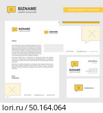 Message not sent Business Letterhead, Envelope and visiting Card Design vector template. Стоковая иллюстрация, агентство Ingram Publishing / Фотобанк Лори