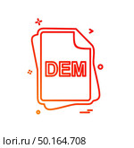 DEM file type icon design vector. Стоковая иллюстрация, агентство Ingram Publishing / Фотобанк Лори