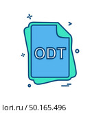 ODT file type icon design vector. Стоковая иллюстрация, агентство Ingram Publishing / Фотобанк Лори