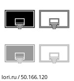 Basketball backboard Basketball hoop on backboard icon outline set black grey color vector illustration flat style simple image. Стоковое фото, агентство Ingram Publishing / Фотобанк Лори