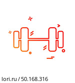 Dumbell icon design vector. Стоковая иллюстрация, агентство Ingram Publishing / Фотобанк Лори