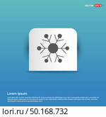 Snow Flake Icon - Blue Sticker button. Стоковая иллюстрация, агентство Ingram Publishing / Фотобанк Лори