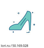 Ladies sandal icon design vector . Стоковая иллюстрация, агентство Ingram Publishing / Фотобанк Лори