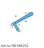 baton nightstick police baton stick truncheon icon vector design. Стоковая иллюстрация, агентство Ingram Publishing / Фотобанк Лори