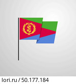 Eritrea waving Flag design vector. Стоковая иллюстрация, агентство Ingram Publishing / Фотобанк Лори