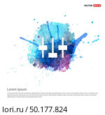 Equalizer icon - Watercolor Background. Стоковая иллюстрация, агентство Ingram Publishing / Фотобанк Лори