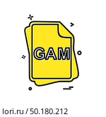 GAM file type icon design vector. Стоковая иллюстрация, агентство Ingram Publishing / Фотобанк Лори
