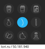 food, health , nutrious , healthy , icon, vector, design,  flat,  collection, style, creative,  icons , coffeem , fruits , pear , clipboard , bell , fastfood , junkfood , . Стоковая иллюстрация, агентство Ingram Publishing / Фотобанк Лори