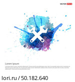 Wrenches Icon - Watercolor Background. Стоковая иллюстрация, агентство Ingram Publishing / Фотобанк Лори