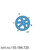 media network social dribbble icon vector design. Стоковая иллюстрация, агентство Ingram Publishing / Фотобанк Лори